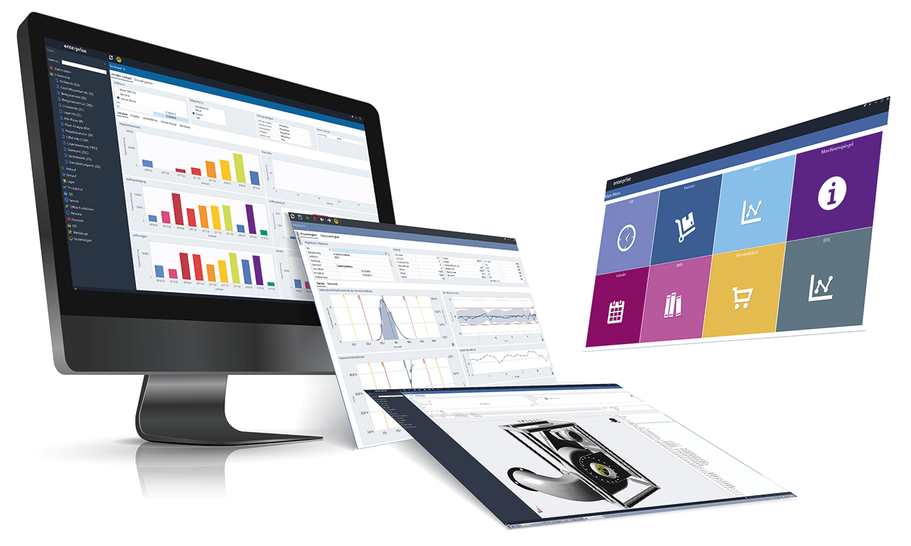 TimeLine ERP auf Desktop, Tablet und weiteren Geräten